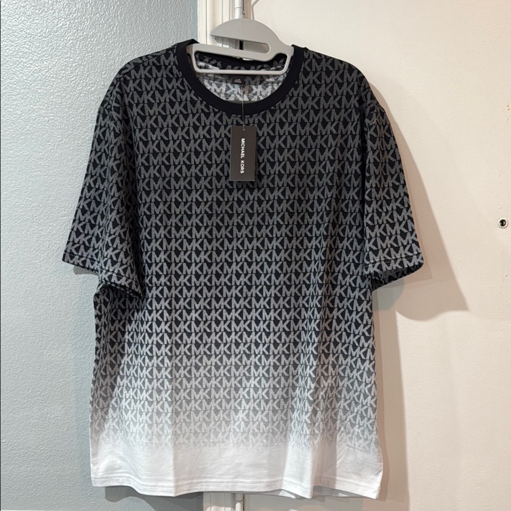 Michael Kors Black and White Men's Shirt